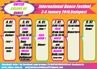 I United Colors of Dance Festival in Budapest 3-8.01.2018